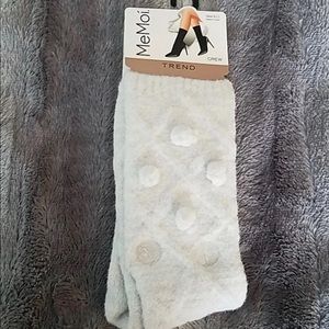 NWT Memoi Blissful Bubble Crew Socks Gray Size os